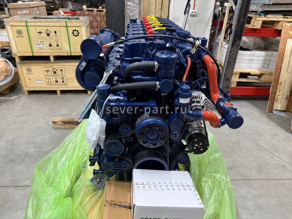Двигатель газовый Евро 5 WP12NG400E5 (DHP12Q2330*01) без вентилятора и муфты / Weichai WP12NG400E5